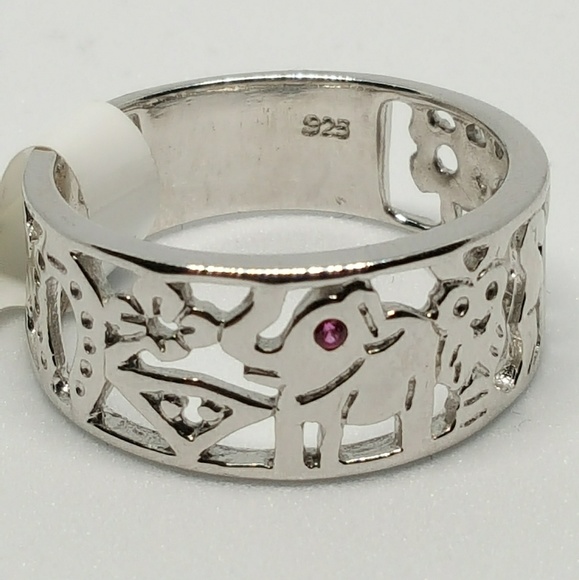925 Sterling Silver Good Luck Ring S8 - Picture 3 of 5